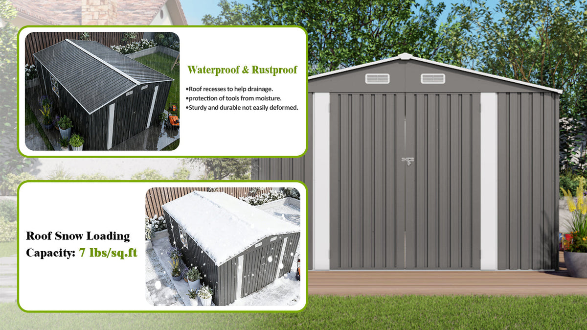 10x14 FT Outdoor Metal Storage Shed