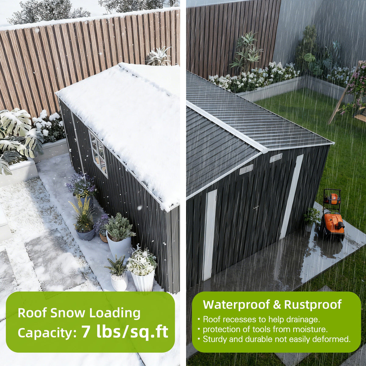 10x14 FT Outdoor Metal Storage Shed
